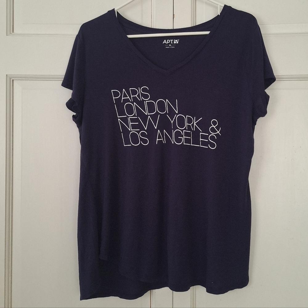 Apt.9 dark blue V neck t-shirt